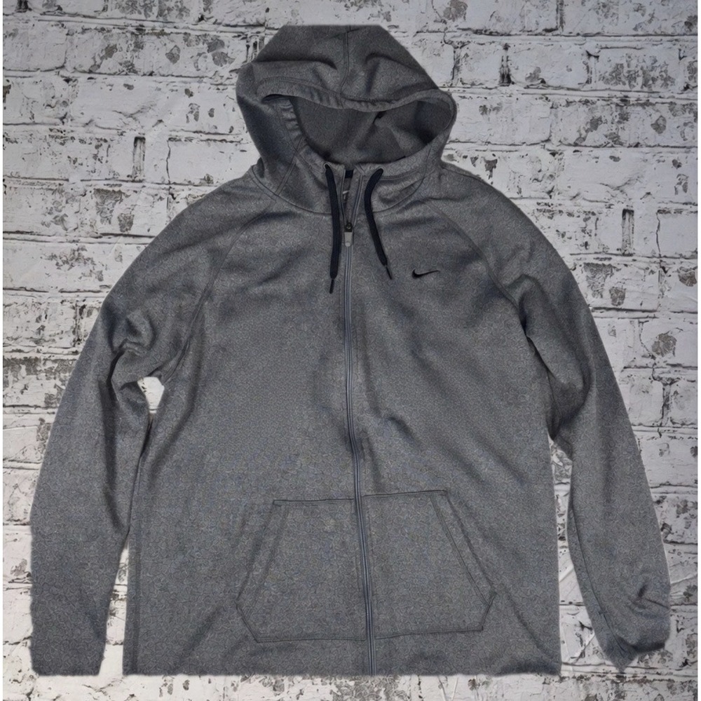 Nike All Time Full-Zip Therma Training Hoodie Gray 683656-012 Women's XL